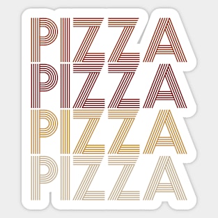 Vintage 70s Style Font Pizza Sticker